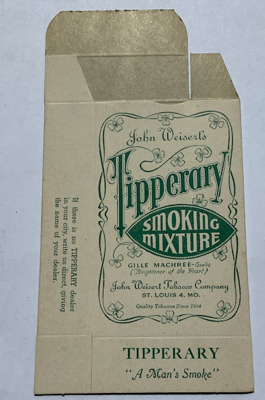 Early 1900s art nouveau Tipperary Smoking Tobacco packet